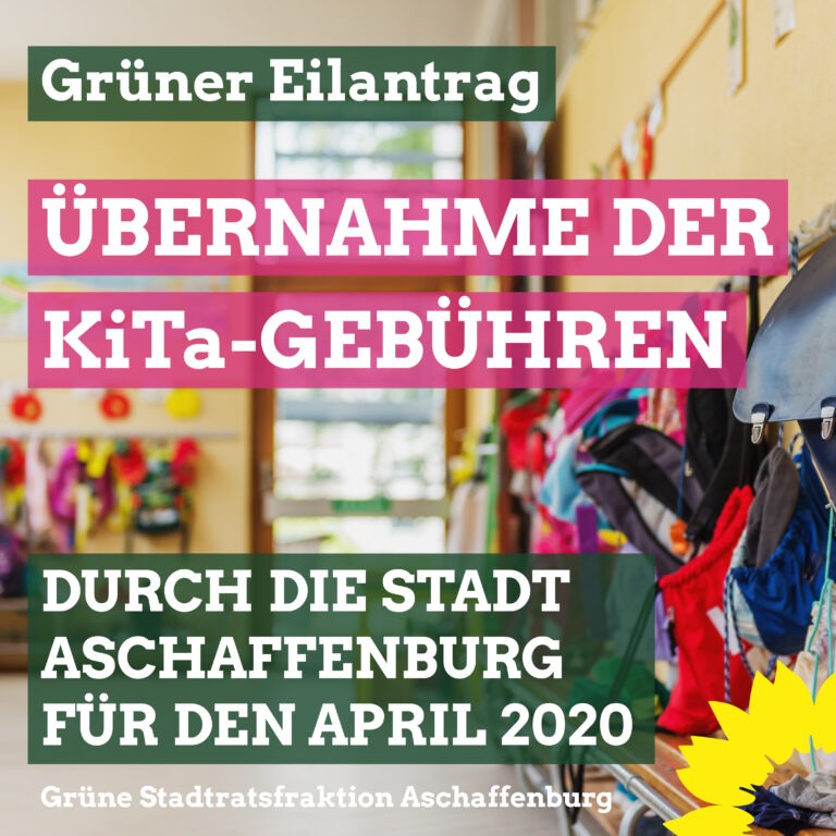 Grüner Eilantrag: Übernahme der KiTa-Gebühren durch die Stadt!