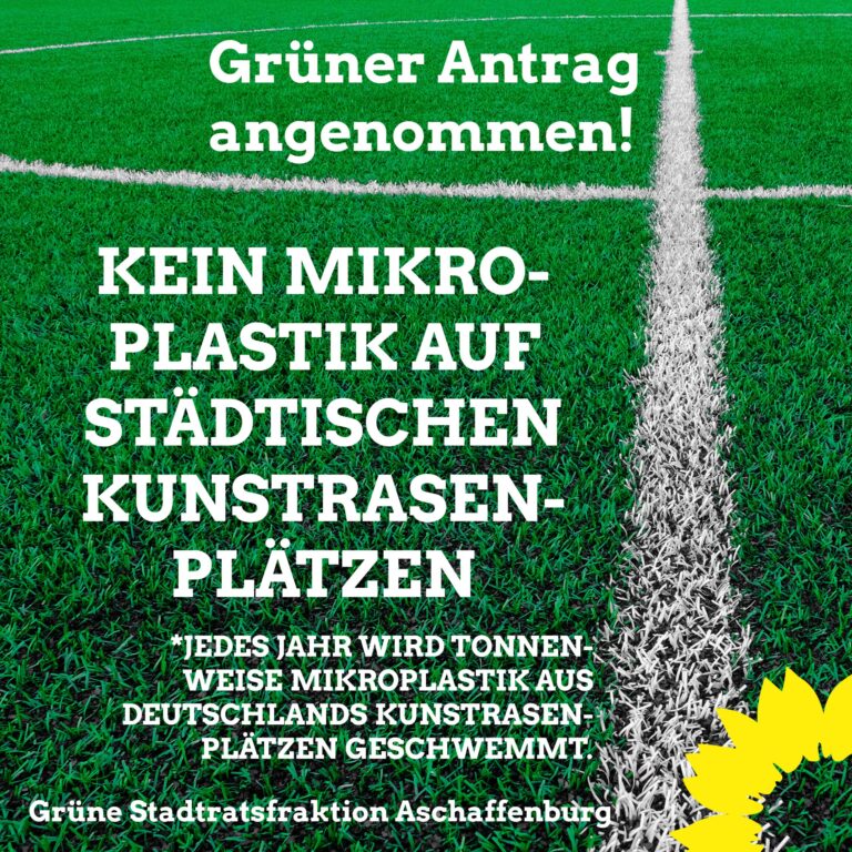 Grüner Erfolg im Kampf gegen Mikroplastik auf Aschaffenburger Kunstrasenplätzen!