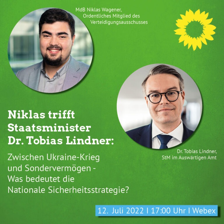 Herzliche Einladung zur digitalen Veranstaltung: Niklas trifft Staatsminister Dr. Tobias Lindner