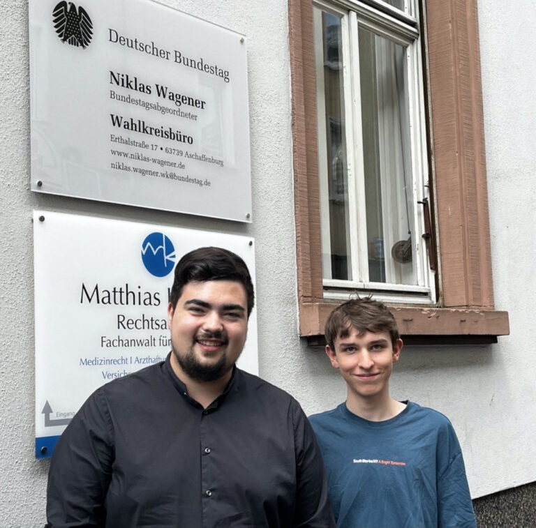 Unser erster Schülerpraktikant im Wahlkreis