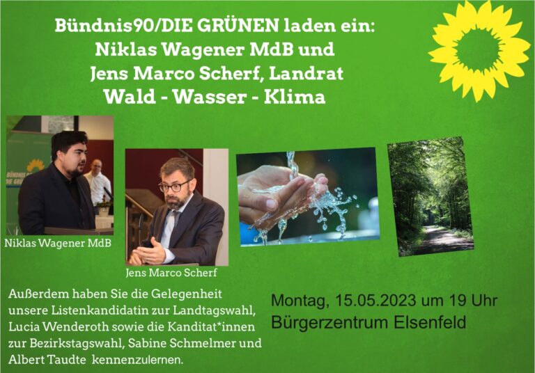 „Wald, Wasser, Klima“ – 15.5. in Elsenfeld