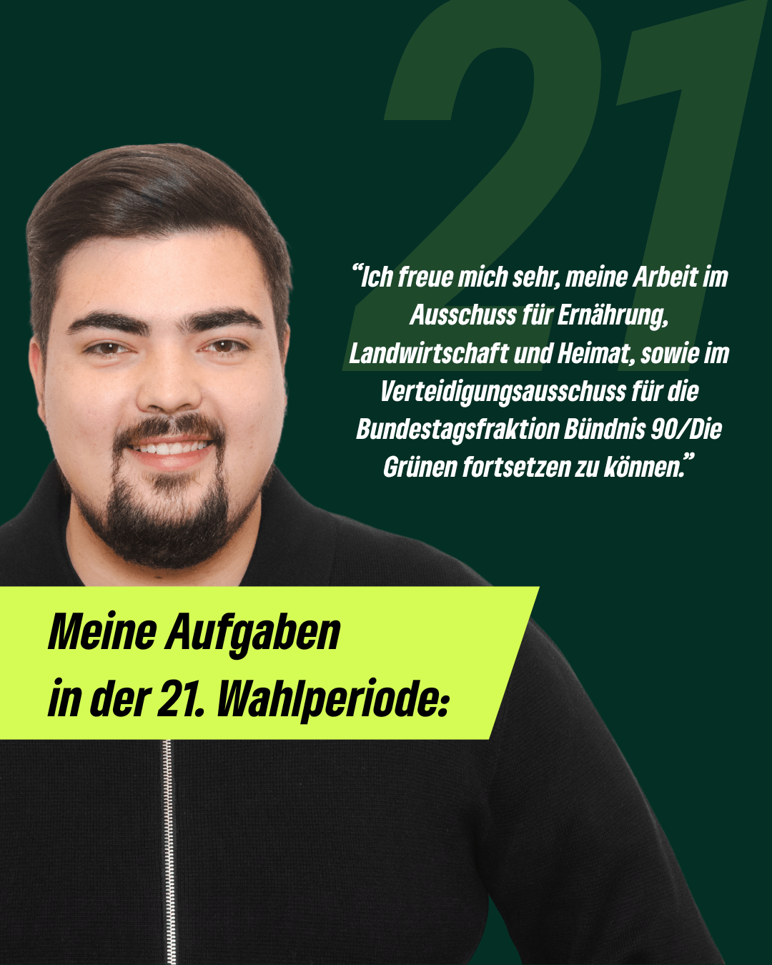 PRESSEMITTEILUNG – Aufgaben im Bundestag WP 21